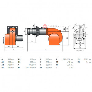 Комбинированная горелка Baltur COMIST 122 N