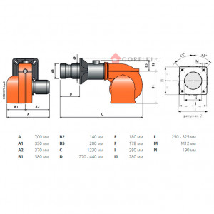 Комбинированная горелка Baltur TBML 80 MC