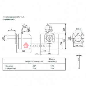Газовая горелка Bentone BG 150 R