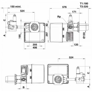 Газовая горелка Cuenod NC.36 GX 207/8 T1