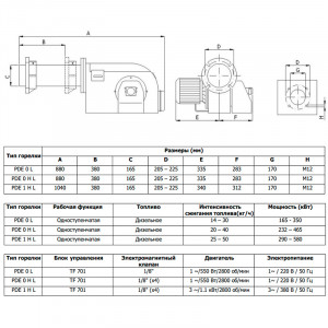 Дизельная горелка Iranradiator PDE 0 L